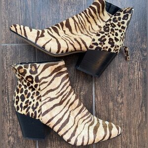 Dolce Vita Animal Print Boots Sz 7.5 Like New